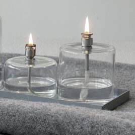 Zestaw lamp olejowych – Cylinder chrom small